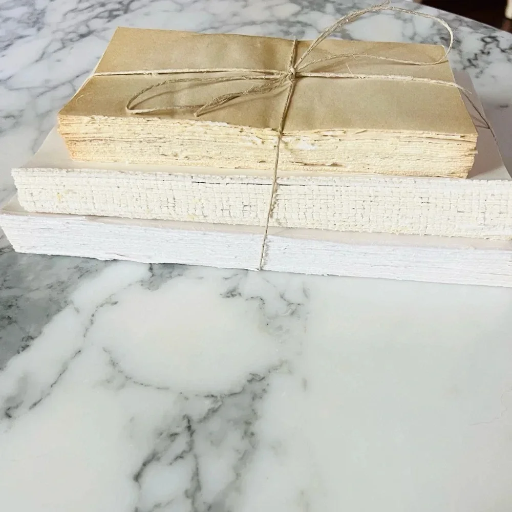 Book Bundle Decor Unbound Twined Together Shabby Chic Farmhouse Distressed